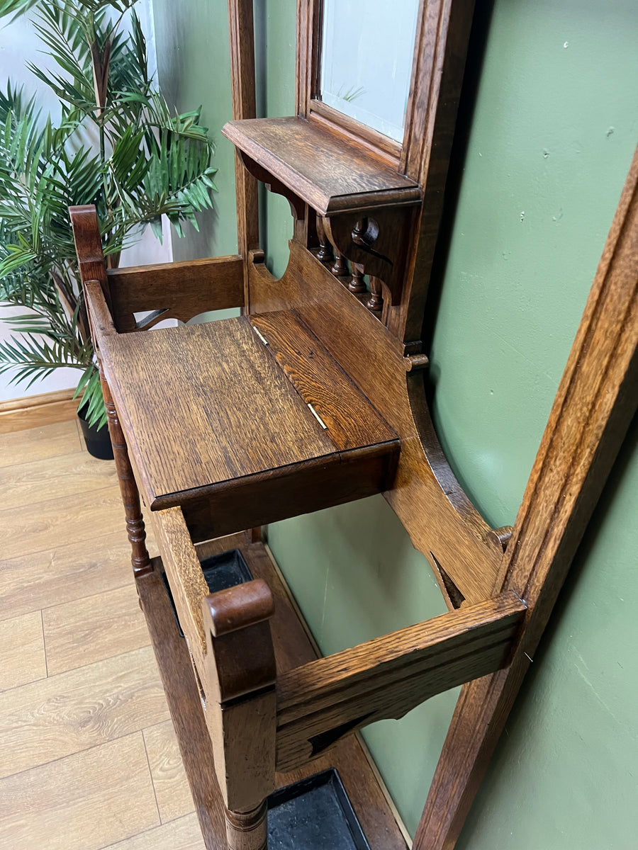 Antique Oak Hall Stand (SKU234)