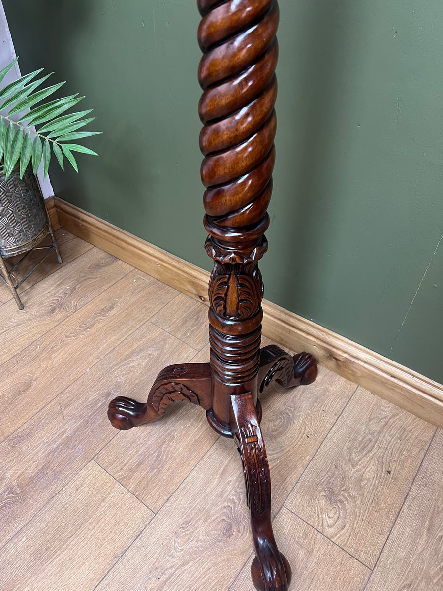 Tall Pedestal Mahogany Vintage Torchere Plant Stand (SKU262)
