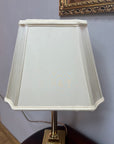 Brass Table Lamp with Pale Cream Shade (SKU518)