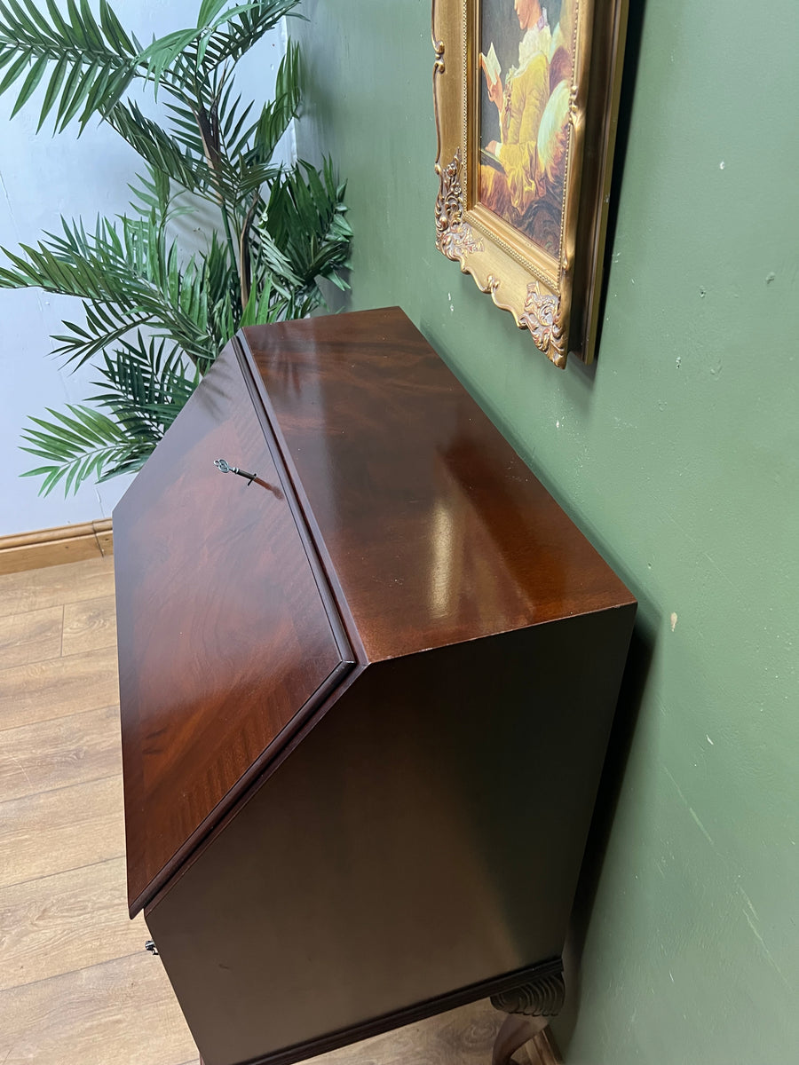 Vintage Mahogany Bureau With Key (SKU132)