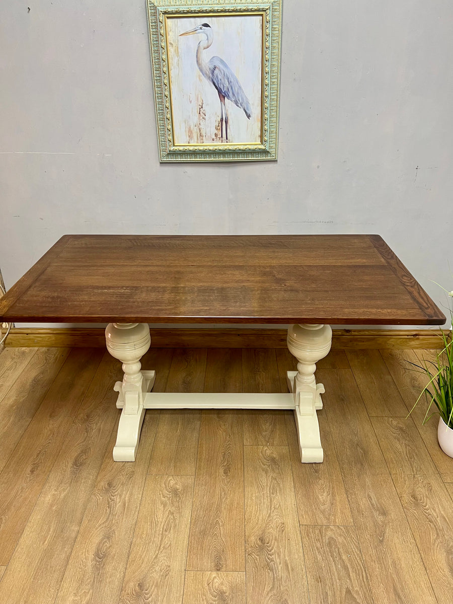 Vintage Dining Table Cream Base (SKU53)