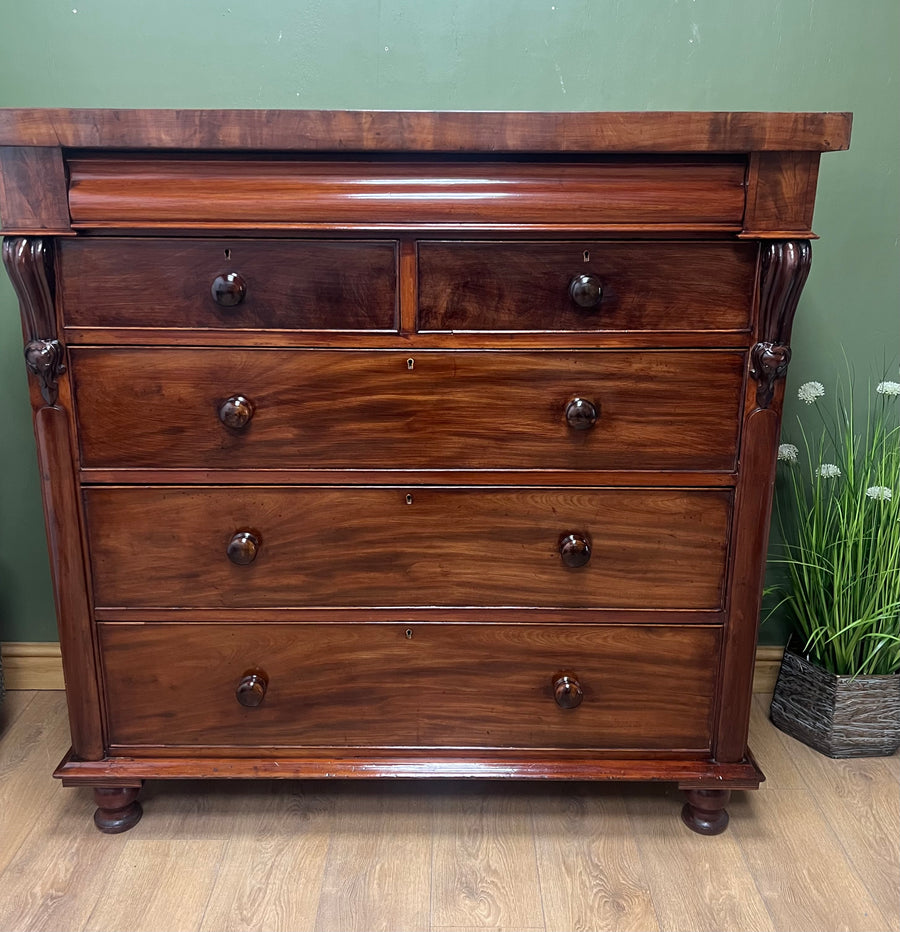Large Antique Victorian Tall Chest Drawers (SKU159)