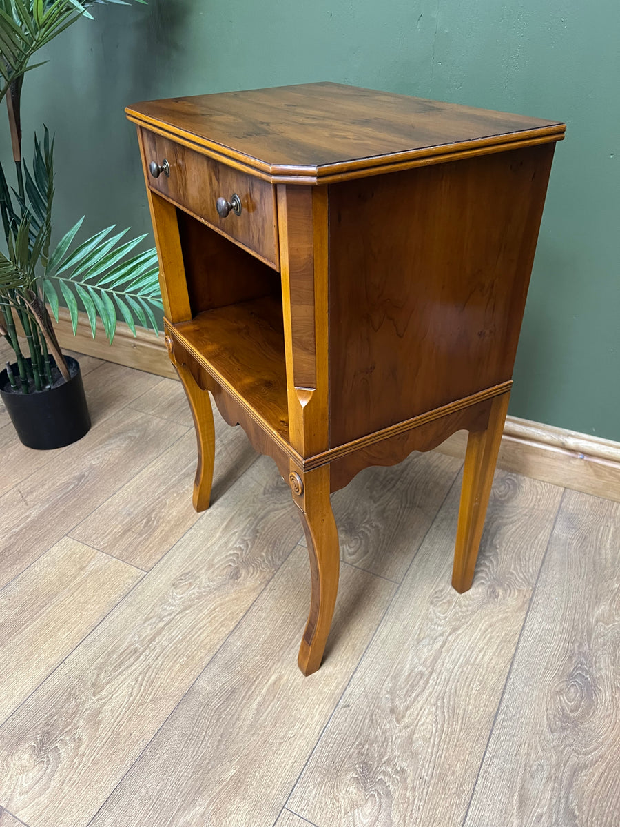 Vintage Bevan Funnell Scalloped lamp Table With Drawer (SKU66)