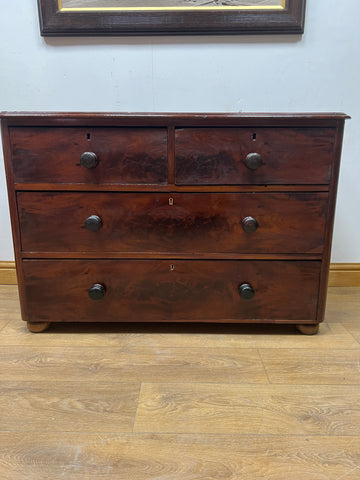 4 Drawer Victorian Mahogany Chest of Drawers (SKU179)