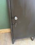 Vintage 1950's Metal Machinists Cabinet On Legs With Key (SKU233)