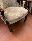 Early Victorian Rosewood Upholstered Arm Chair (SKU253)