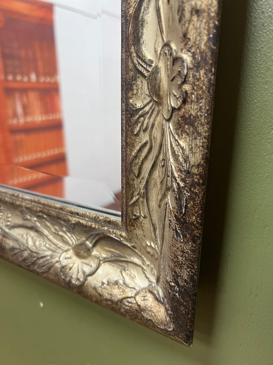 Vintage Gold Silver Aged Effect Ornate Bevelled Framed Mirror (SKU316)