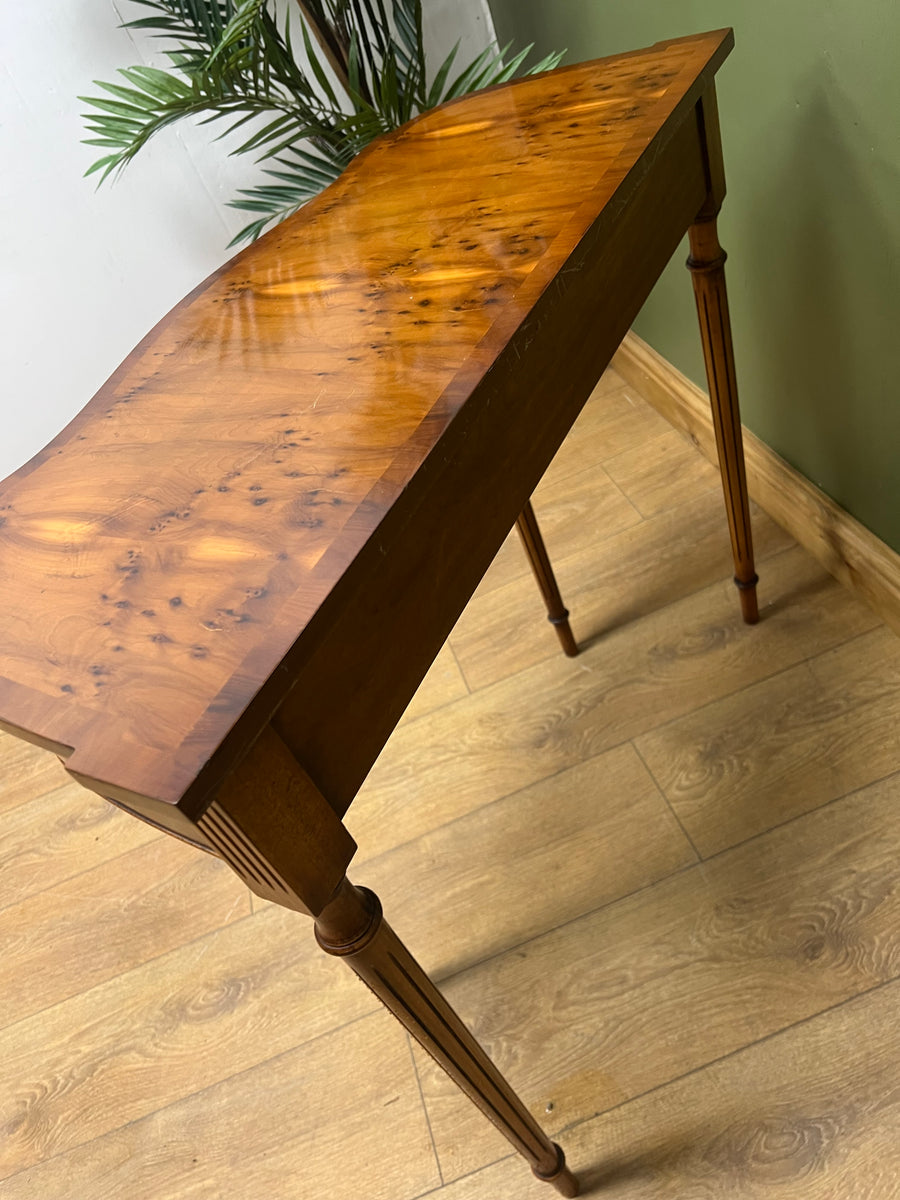 Vintage Reprodux Yew Wood Console Table (SKU229)