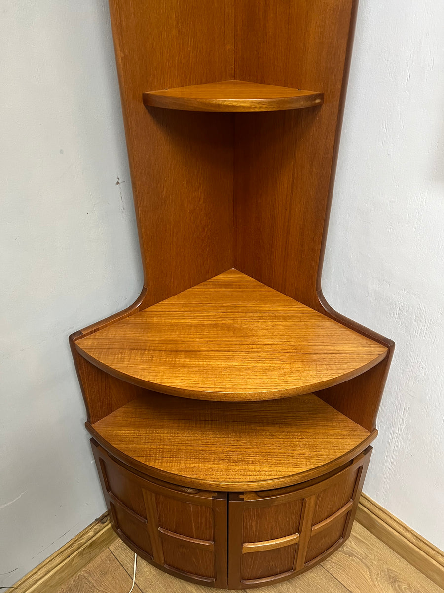 Retro Teak 1960s Nathan Corner Cabinet (SKU78)