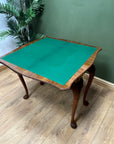 Antique Burr Walnut Card Table (SKU242)