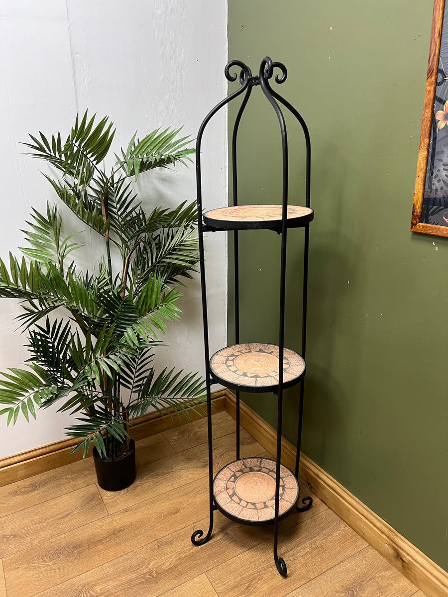 Wrought Iron 3 Tier Tall Plant Stand (SKU244)