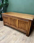 Large Oak Linenfold Blanket Chest (SKU176)