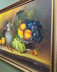Vintage Gold Framed Signed Oil On Canvas Fruit (SKU389)