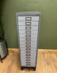 Vintage Bisley 15 Drawer Metal Cabinet (SKU124)