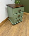 Green Painted Bedside Drawers (SKU182)