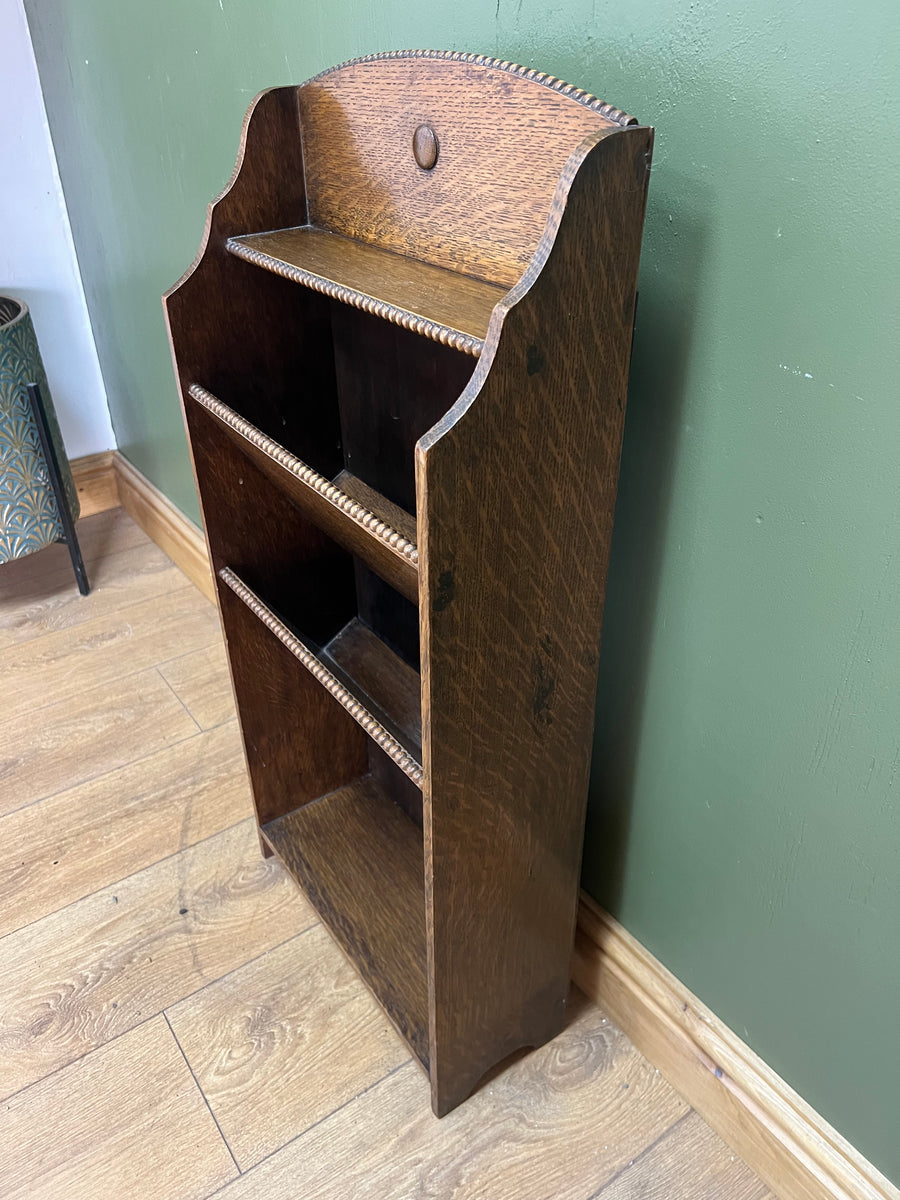 Antique Oak Newspaper / Mag Rack Stand (SKU83)