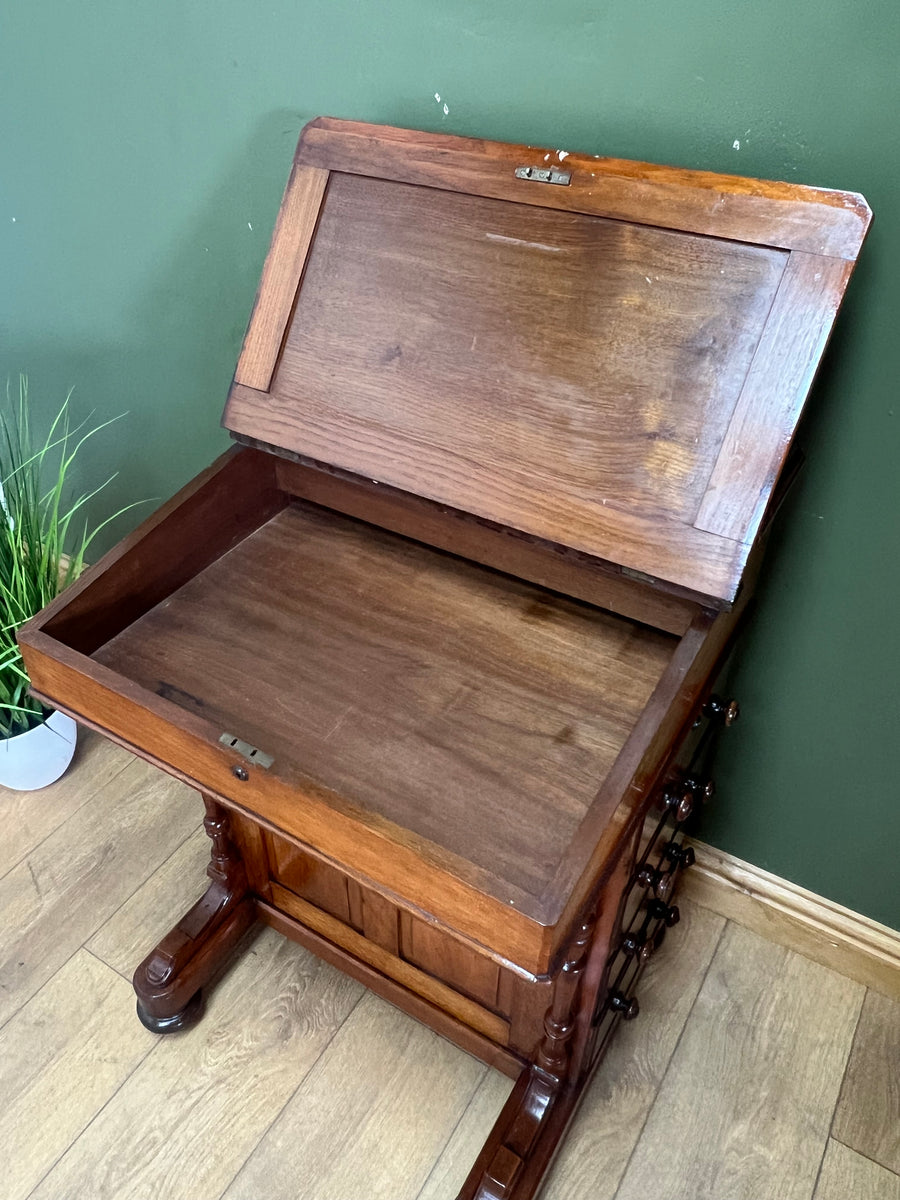 Antique Davenport Desk With Leather Top (SKU134)