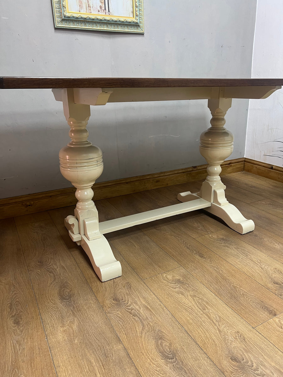 Vintage Dining Table Cream Base (SKU53)