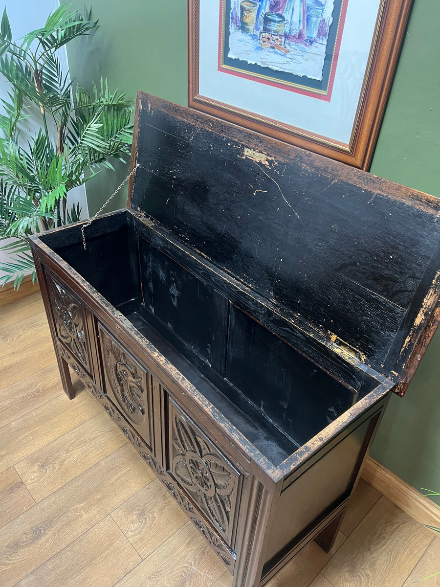 Antique Oak Blanket Chest (SKU161)