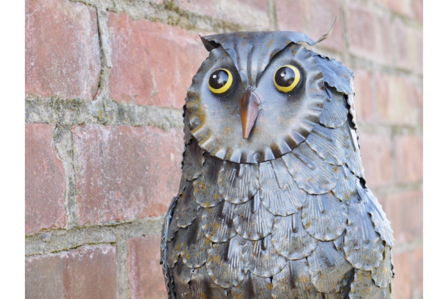 Garden Owl Wall Metal Sculpture (SKU1087)