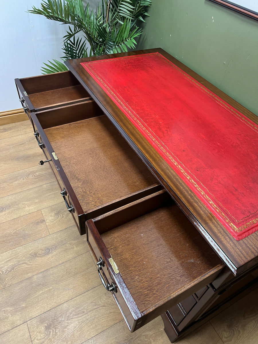 Vintage Twin Pedestal Desk (SKU)