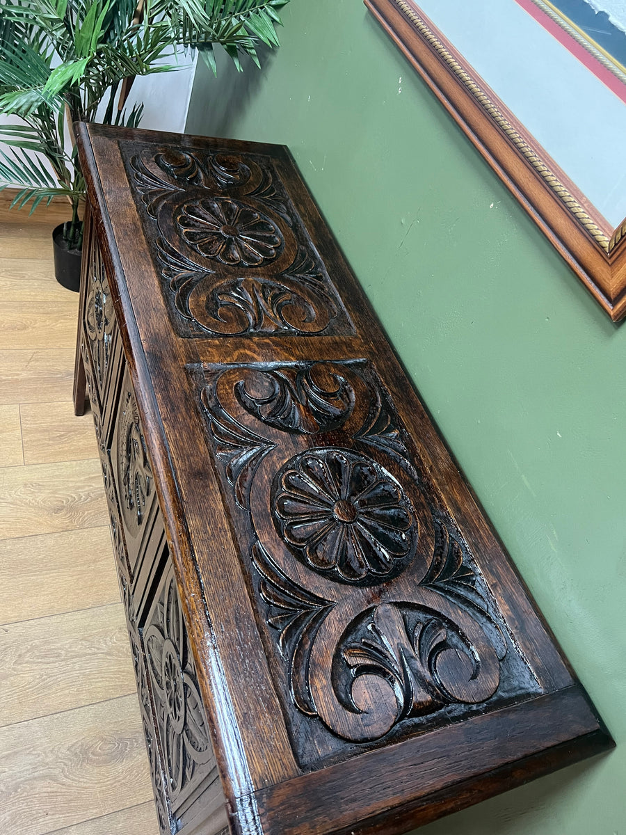 Antique Oak Blanket Chest (SKU161)