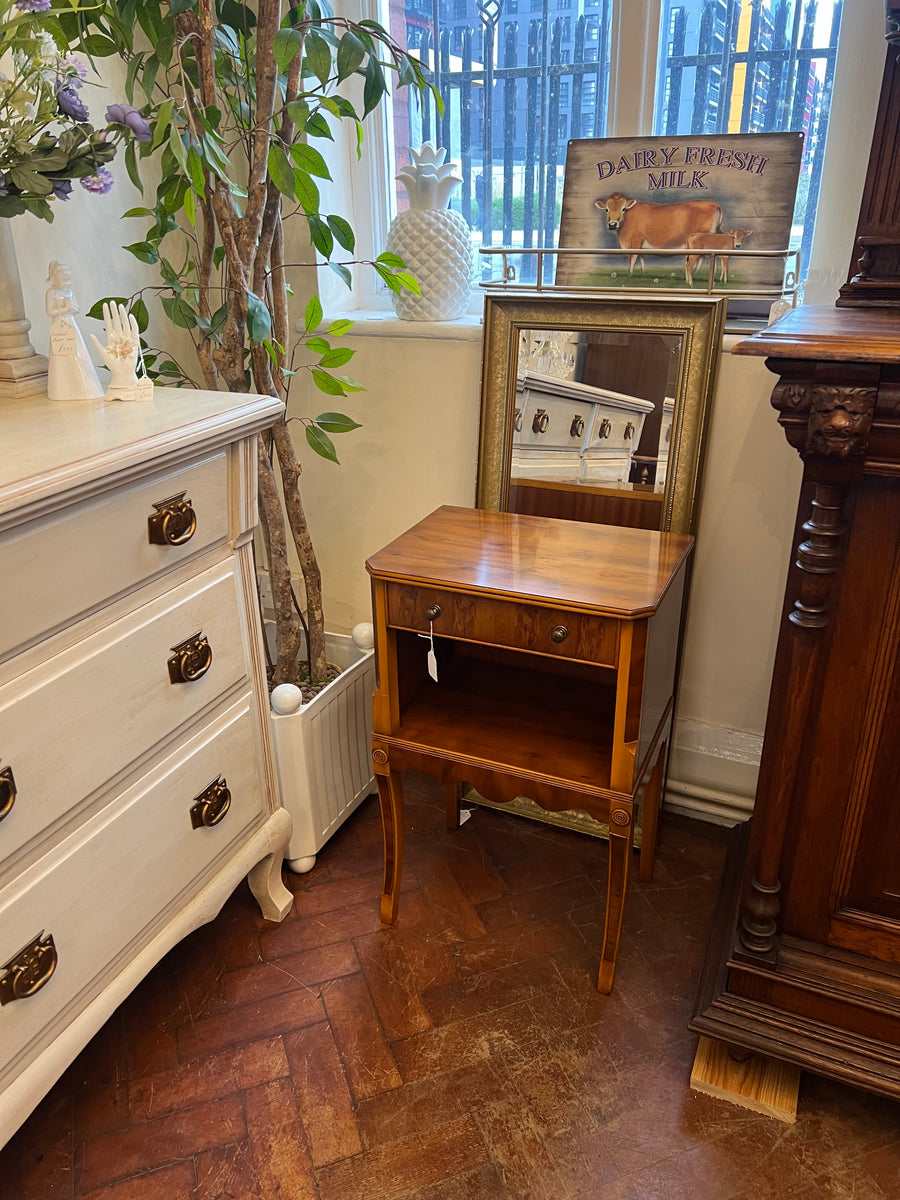 Vintage Bevan Funnell Scalloped lamp Table With Drawer (SKU66)