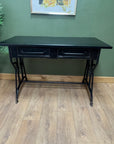 Black Metal 2 Drawer Desk (SKU141)