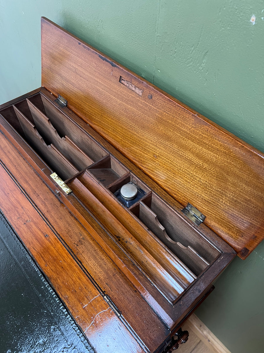 Antique Davenport Desk With Leather Top (SKU134)