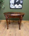 Vintage Queen Ann Style Walnut Oval Side Table (SKU227)