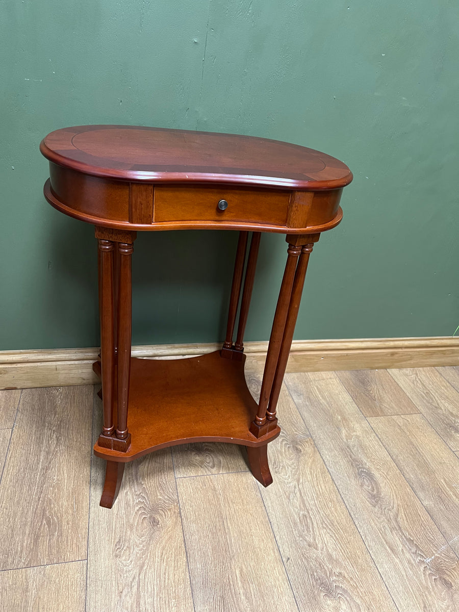 Yew Wood Kidney Shape Side Table (SKU93)