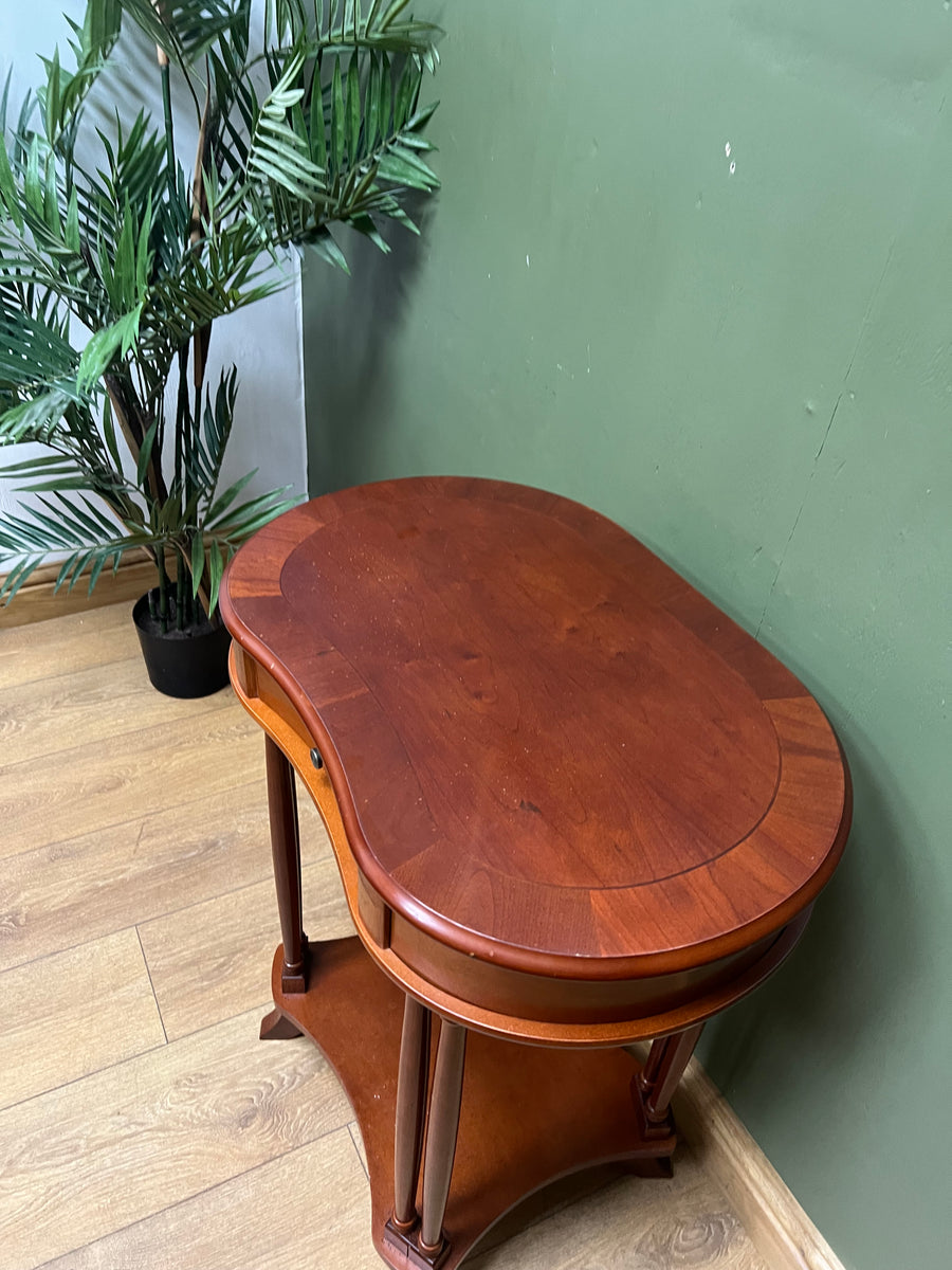 Yew Wood Kidney Shape Side Table (SKU93)