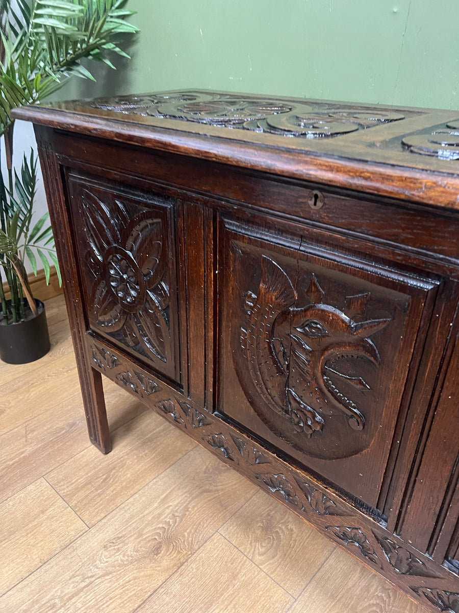 Antique Oak Blanket Chest (SKU161)