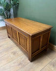 Large Oak Linenfold Blanket Chest (SKU176)