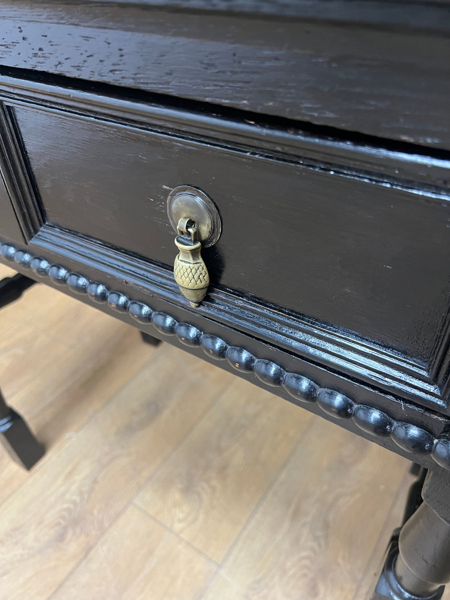 Antique Oak Ebonised Console Table (SKU224)