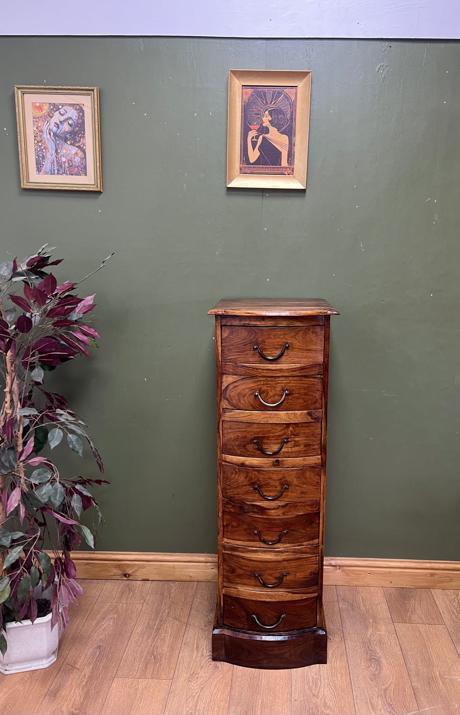 Vintage Tall Sheesham Chest of Drawers (SKU163)