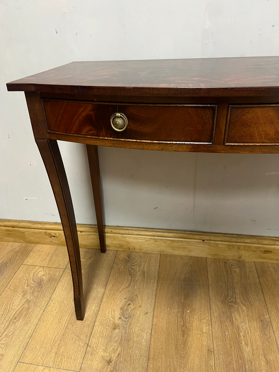 Vintage Bow Fronted Mahogany Console Table (SKU231)