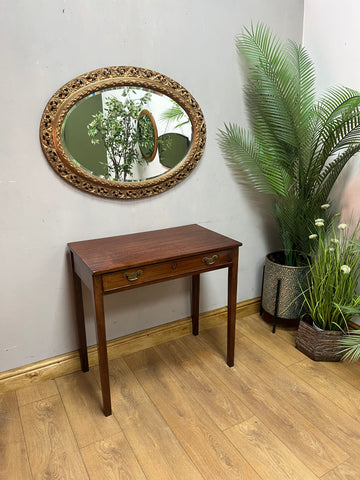 Antique Mahogany Side Table With Single Drawer (SKU230)