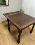 Vintage Draw Leaf Dining Table Black Base (SKU026)