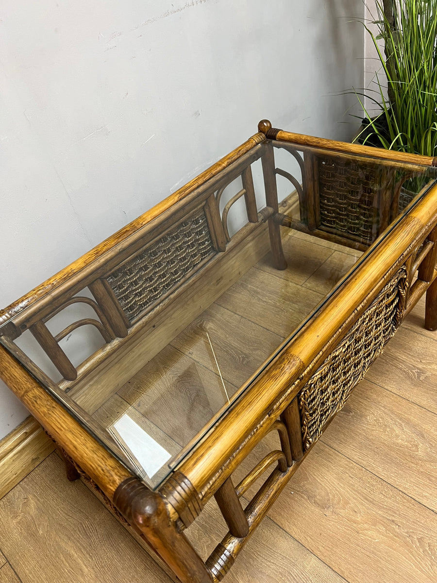 Vintage Bamboo Coffee Table (SKU103)