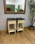Pair Tall Rustic Painted Bedsides (SKU163)