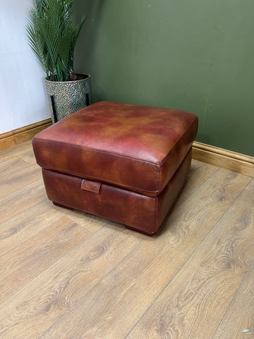 Leather Storage Footstool (SKU87)