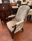 Early Victorian Rosewood Upholstered Arm Chair (SKU253)