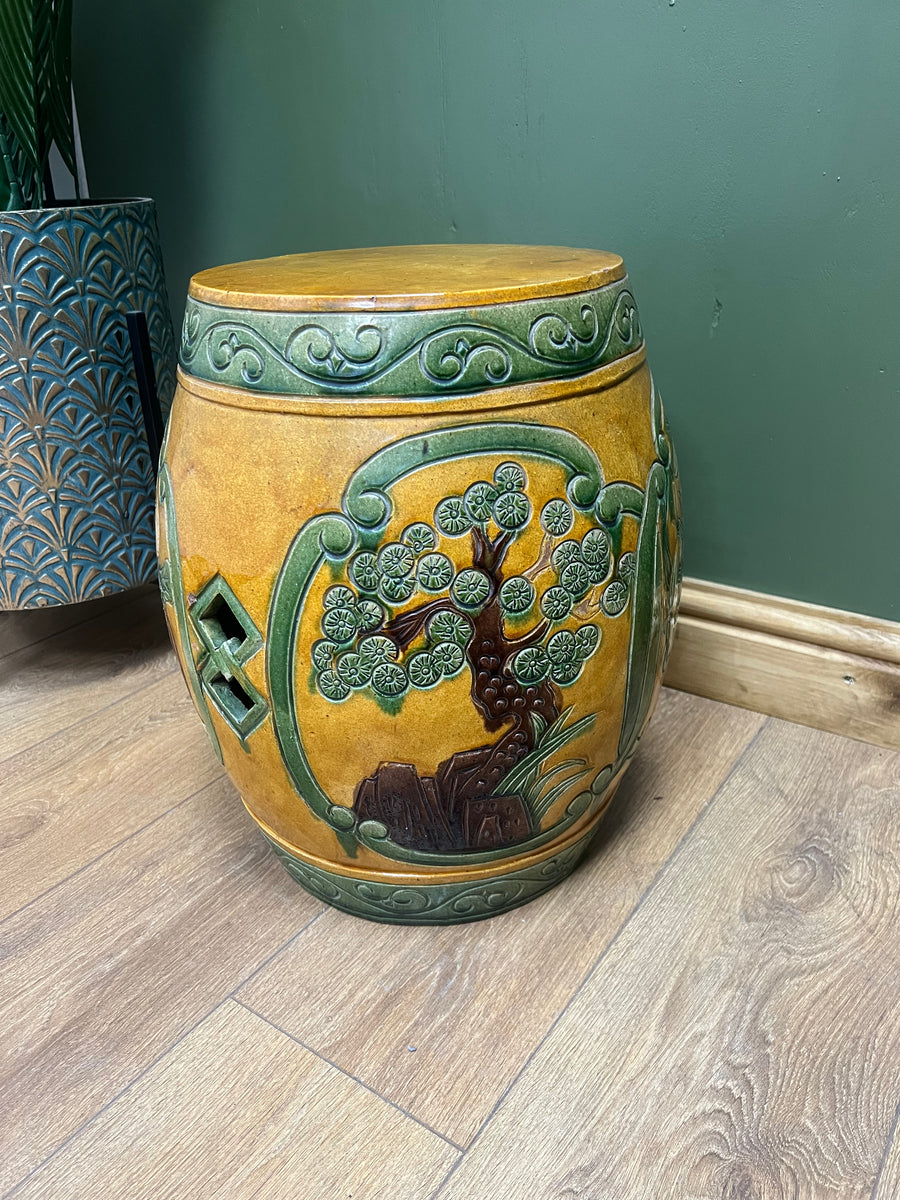 Vintage Oriental Ceramic Garden Seat/Side Table (SKU228)