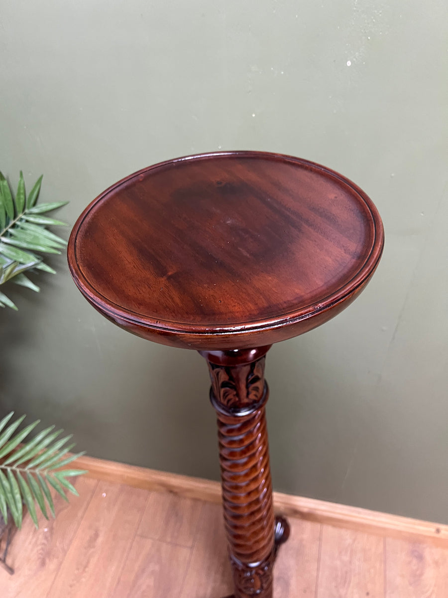 Tall Pedestal Mahogany Vintage Torchere Plant Stand (SKU262)
