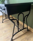 Black Metal 2 Drawer Desk (SKU141)