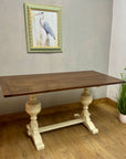 Vintage Dining Table Cream Base (SKU53)