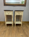 Pair Tall Rustic Painted Bedsides (SKU163)