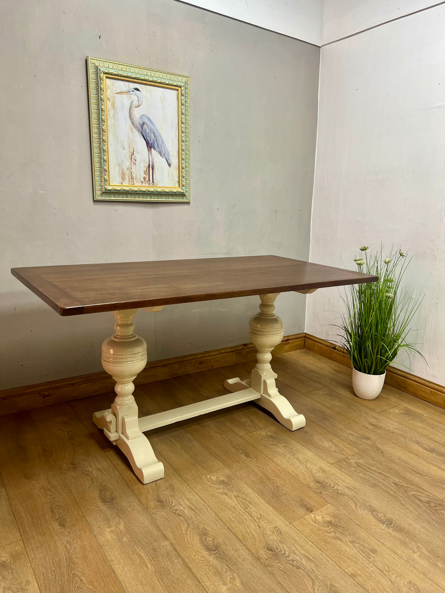 Vintage Dining Table Cream Base (SKU53)