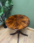 Flame Mahogany Circular Pedestal Side Table (SKU99)